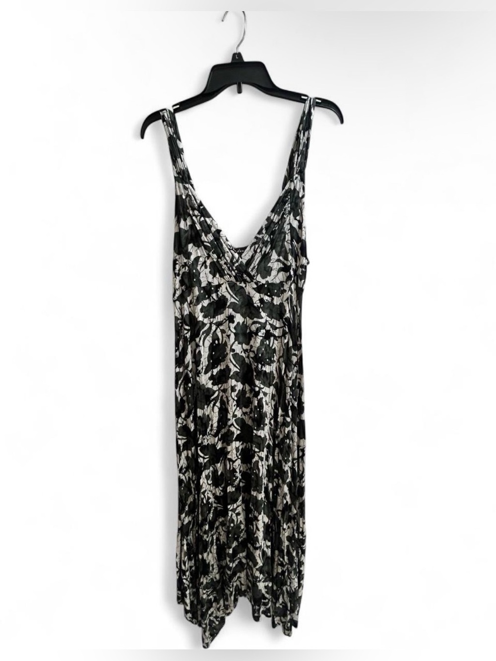 Dunia green midi floral print dress